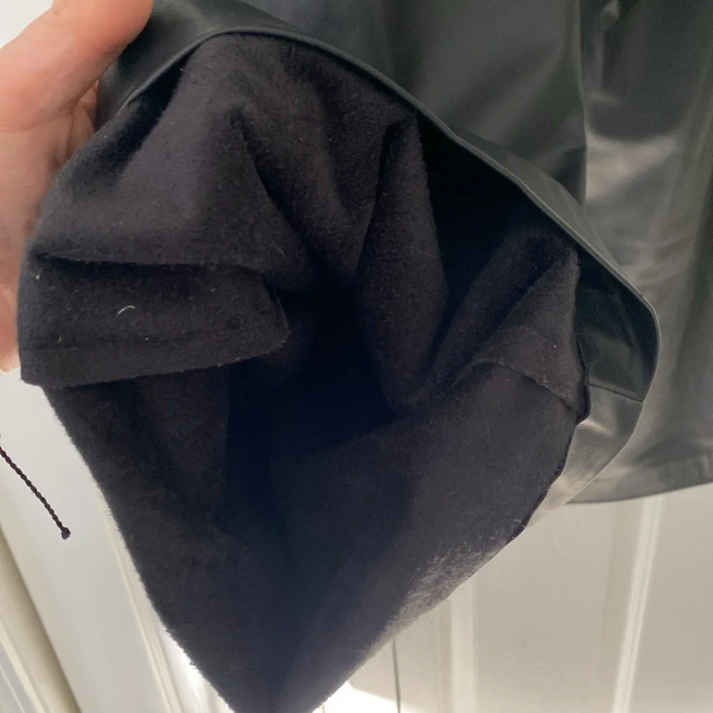 Zara | Wide Leg High Waisted Faux Leather Trousers - Picture 8 of 8